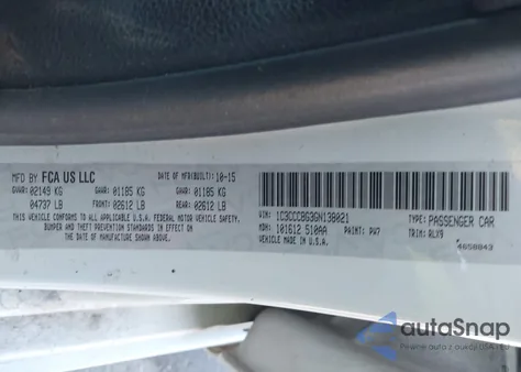 2016 Chrysler 200 S z USA, uszkodzony, nr VIN 1C3CCCBG3GN138021